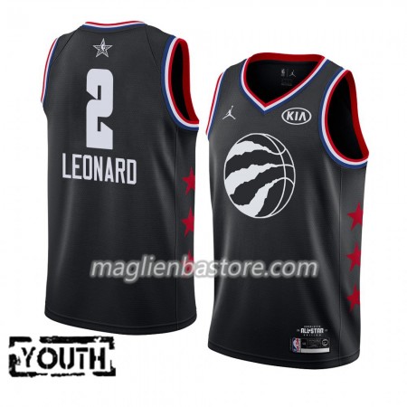 Maglia Toronto Raptors Kawhi Leonard 2 2019 All-Star Jordan Brand Nero Swingman - Bambino